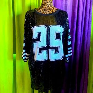 Fashion Nova Black Sequin Oversized Dress